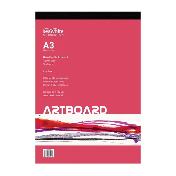 A3 Pad Multi Media Art Board 10 Sheets - PADABA3 A3 Pad Multi Media Art Board 10 Sheets PADABA3 Seawhite A3 Mixed Media Art Board Pad