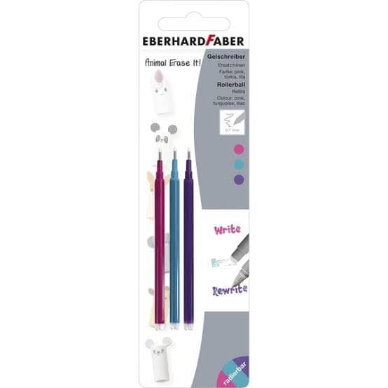 Animal Erase It! Pen Refills (3) coloured