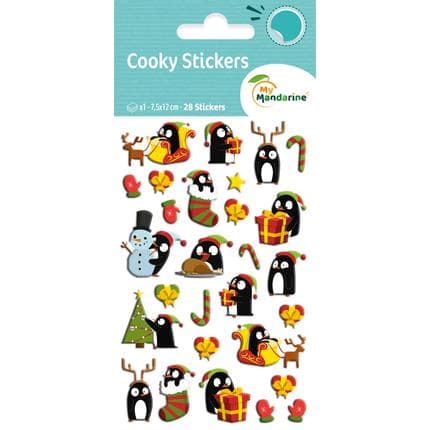 Cooky, Bag 1 pl 7.5x12cm, Christmas Penguins - Multicolour