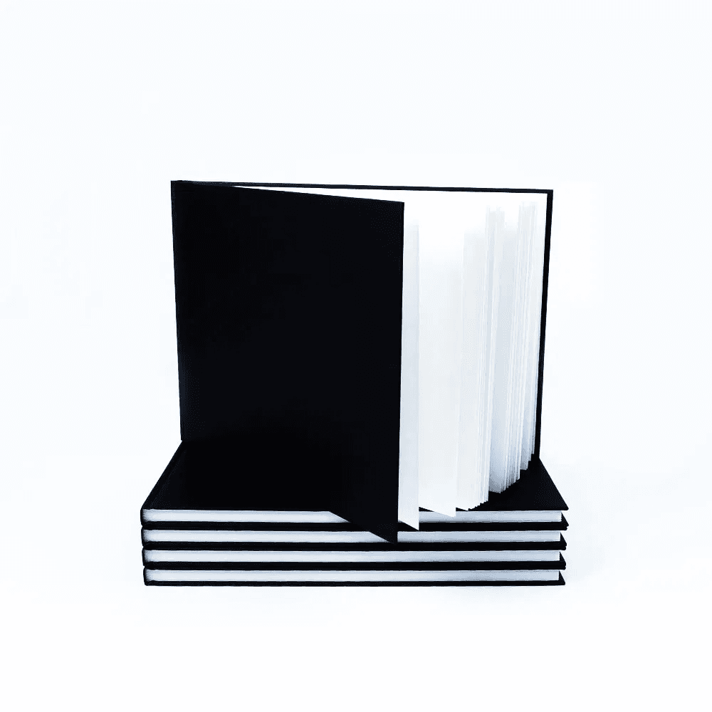 A4 Landscape Black Cloth Hardback Sketchbook